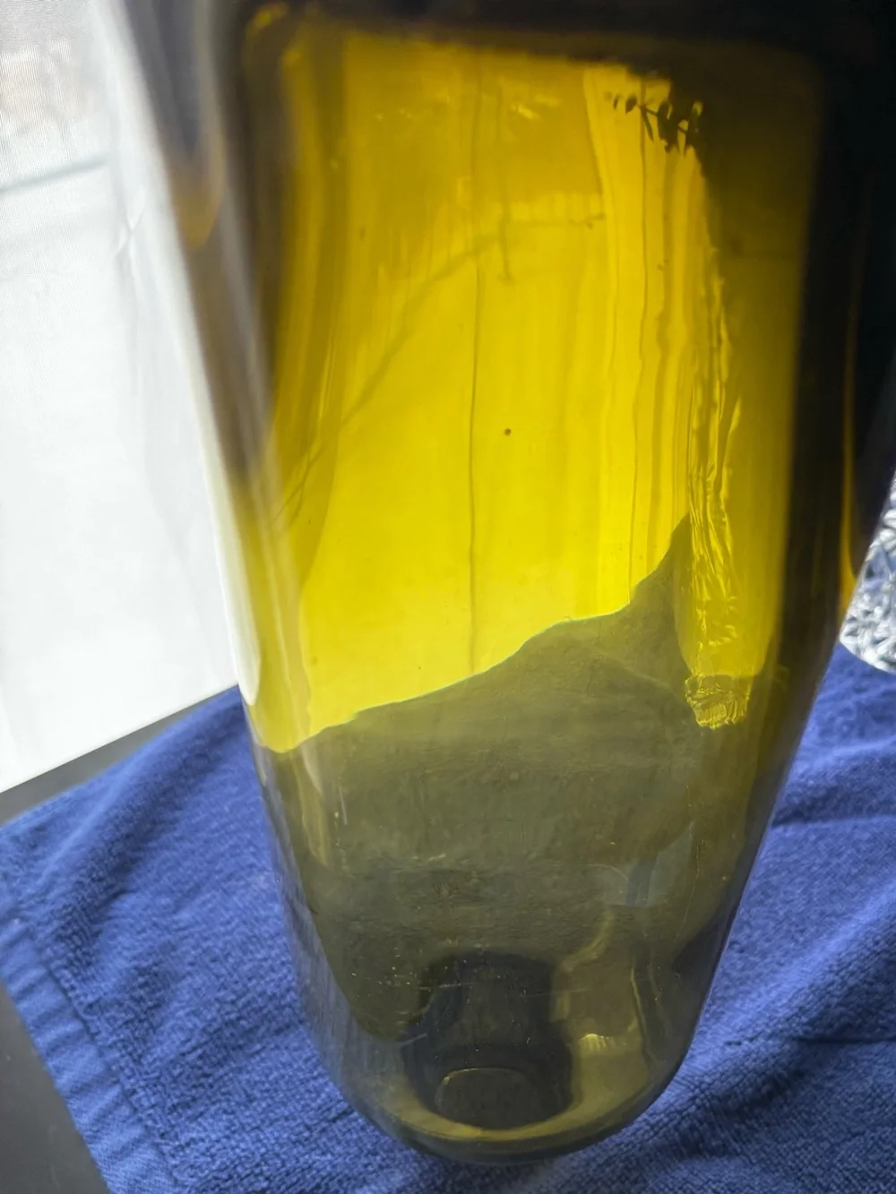 Olive Green Glass Decorative Vase - Home Accents
